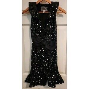 Giambattista Valli X H&M Sequined Black Mini Cocktail Dress Size 0